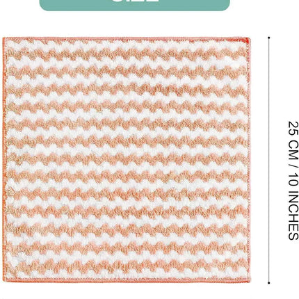 Microfiber Cleaning Cloth Velvet Thickened Dishcloths High Absorbent Scouring Kitchen Washing Dish Rags Household Wipe Towels