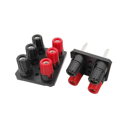 1 pz 2/4/6 posizioni 4mm presa a banana jack audio esterno amplificatore altoparlante morsettiera a vite connettore dritto/piegato pin
