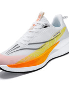 Men's breathable lace-up athletic shoes, comfortable for daily fitness, elastic jogging shoes, specialized for outdoor training.