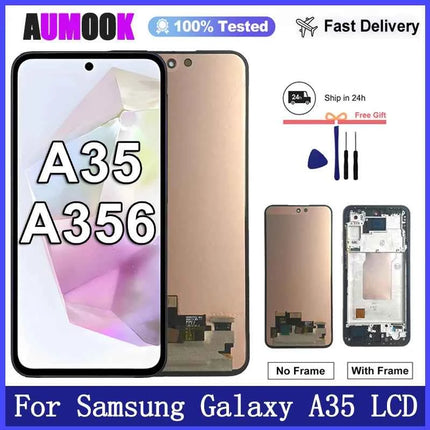 Nuovo Display da 6.6 "Per Samsung Galaxy A35 5G Display LCD Touch Screen Digitizer Assembly per Samsung A35 5G Display LCD di Ricambio