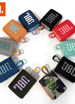 Altoparlante Bluetooth wireless originale JBL GO 3, portatile, impermeabile, per sport all'aperto, con bassi potenti, altoparlante per feste, altoparlante wireless JBL GO3