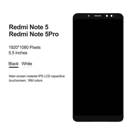 5.99 ''Per Xiaomi Redmi Nota 5 Display LCD Digitizer Assembly Con Cornice Per Redmi Nota 5 Pro Display Parti di Riparazione