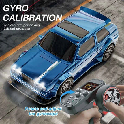 KF30 1:43 4WD RC Car With Gyroscope & Dual Motor System 2.4G Full-Proportional RC High Speed Racing Car LED Lights Toys Gifts
