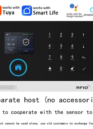 Telecamera di monitoraggio PIR Sistema di allarme di sicurezza WiFi GSM Alexa Tuya Smart Life Thief Invasion Sistema di sicurezza di allarme domotico