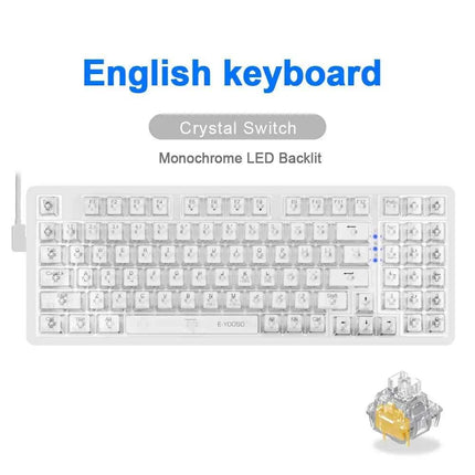 E-YOOSO Z94 USB Mechanical Gaming Keyboard Wired Monochrome Backlit 94 Key Russian Brazilian Portuguese for Compute Laptop PC