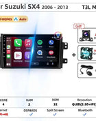 Srnubi Car Radio For Suzuki SX4 Cross 2006-2013 For Fiat Sedici Carplay Android Auto Radio Multimedia Player 4G Wifi GPS 2 Din