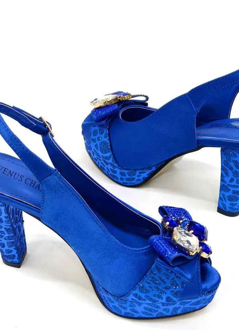 Scarpe e borsa da sera alla moda africana scarpe da donna di Design italiano nuovo stile tacchi alti comode scarpe e borse da donna