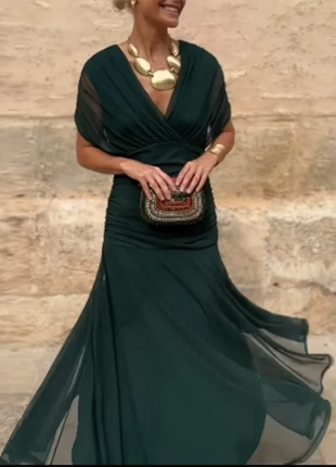 Abbigliamento donna elegante Abito plissettato a vita alta con stampa floreale Boho Nuovo abito a trapezio da cocktail con maniche a pipistrello a petto basso