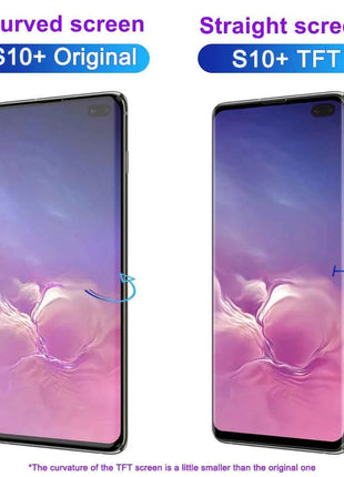 Schermo TFT S10 Plus con cornice, per Samsung Galaxy S10+ G975F G975F/DS Display LCD Touch Screen Digitizer Sostituzione