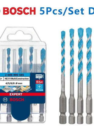 Trapano a torsione esagonale Bosch 4/5/6/6/8mm 5 pezzi per piastrelle in legno/vetro/ceramica/cemento/lega punzonatura 2608900585 accessori per utensili elettrici