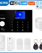 FUERS G30 DIY Tuya Smart WIFI GSM Alarm System Wireless Home Security Alarm System Control Siren Motion Detector Smoke Sensor