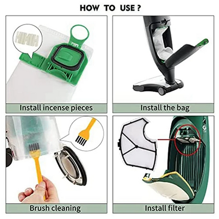 2X For Kobold Vacuum Cleaner Bag Kit Compatible For Vorwerk Kobold VK140 VK150-B