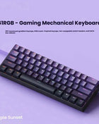 K61 USB Mini Mechanical Gaming Wired Keyboard Hot-Swappable Mechanical Keyboard Detachable Cable