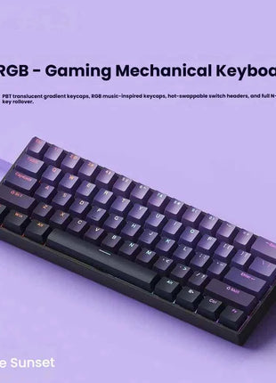 K61 USB Mini Mechanical Gaming Wired Keyboard Hot-Swappable Mechanical Keyboard Detachable Cable