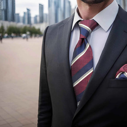 Set Cravatta e Fazzoletto Uomo Colorato 160cm - Accessori Matrimonio