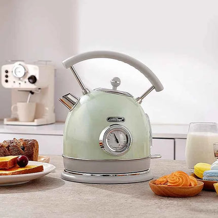 1.8L Retro Electric Kettle Household Quick Kettle Automatic Power Off With Temperature Display Teapot Keep Warm Kettle 1800W