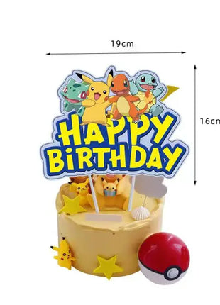 Forniture per decorazioni per feste di compleanno a tema Pokemon Cartoon Pokemon Go Stoviglie Tazze Piatti Palloncino Pikachu per bomboniere per baby shower