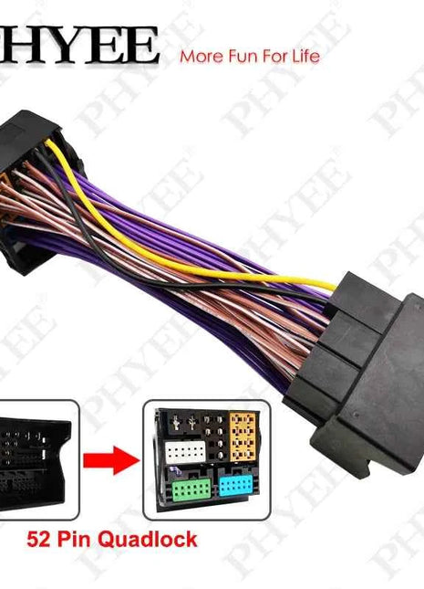 Adattatore per cablaggio di prolunga connettore Quadlock a 52 pin Cavo di cablaggio Plug Play per Volkswagen Golf Jetta Tiguan Passat Audi A3 A6