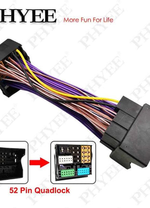 Adattatore per cablaggio di prolunga quadlock Connettore a 52 pin Cavo di cablaggio Plug Play per VW Golf Jetta Polo T-ROC Tiguan Passat Audi
