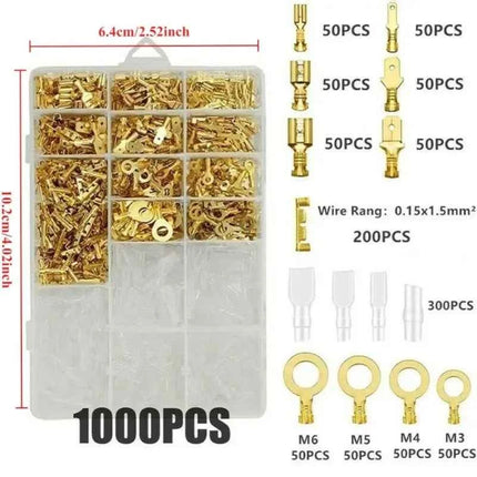120/315/1000 pezzi Scatola per cavi maschio e femmina, cavo isolato, connettore maschio, kit pala terminale a crimpare elettrico da 2,8/6,3 mm