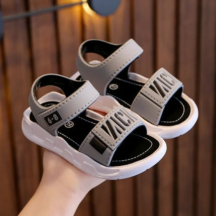 Sandali per bambini Studenti Scarpe antiscivolo Sandali semplici e generosi per ragazzi e ragazze Indossano e fuori Calzature casual per bambini con fondo morbido e facile