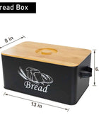 Stainless Steel Bread Box Bread Storage Bin Food Airtight Sealed Canister Coffee Flour Sugar Tea Container Kitchen Storage Box