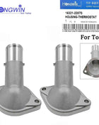 2 pz Radiatore Del Liquido di Raffreddamento Termostato Alloggiamento Ingresso Acqua 16321-22070 1632122070 Per Toyota Corolla 03-08 Celica 01-05 MR2 Spyder