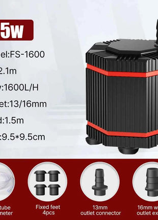360° Fish Tank Submersible Pump Mini Filter Cleaning Small Bottom Suction Pump Water Circulation Filter Pump Water Change Silent