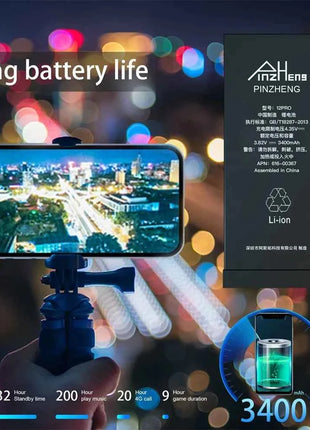 PINZHENG Real High Capacity Battery For iPhone 15 14 Pro Max 15 Pro 14 Pro 15 Plus 14 Plus 15 Pro Max Replacement Batteries