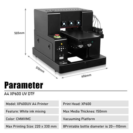 For Epson XP600 A3 UV Printer with XP600 Printhead UV Flatbed Printer A3 UV Sticker Printer For Bottle Case Acrylic Glass Print
