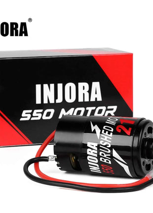 INJORA 550 Brushed Motor Waterproof 12T 21T 29T 35T 55T for 1:10 RC Crawler Axial SCX10 AXI03007 JL 90046 Slash TRX4 TRX6