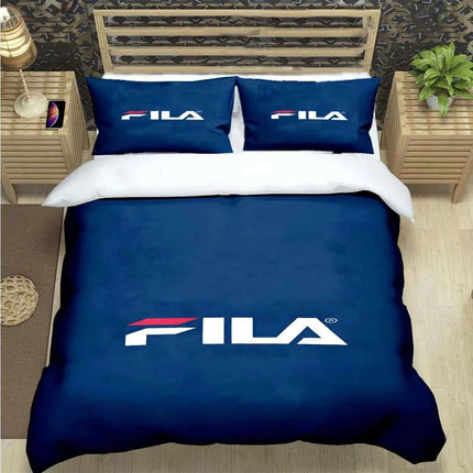 Hot Logo Print Bedding Sets Bed Supplies Set  Comforter Set  Teens Girls Cartoon Twin Single Kid  F-Fila Luxury Gift