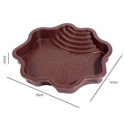 〔CC55〕Reptiles Water Dish With Anti-Slip Imitation Rock Ladders Food Water Bowl For Turtle Lizards Gecko Small Pet Supplies
