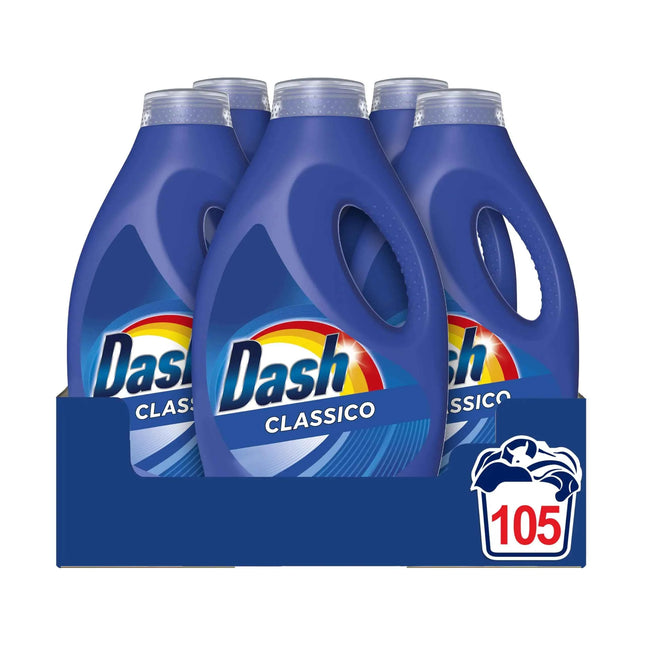 Dash Liquid Detergent Washing Machine, 105 Washers (21x5), Classic, Removes Stains, Effective Even Cold And Short Cycles