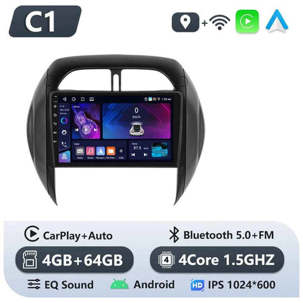 Podofo 6+128G Wireless CarPlay Android Auto Radio for Toyota RAV4 2003-2005(LHD) Car Multimedia Player GPS WIFI 2 Din Autoradio