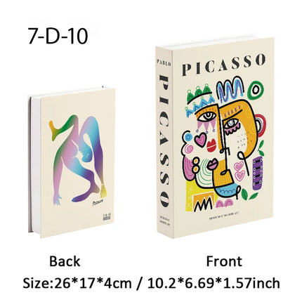 Boho Bauhaus Picasso Matisse Cucina Libri finti Decorazione Tavolino di moda di lusso Scatola portaoggetti decorativa Decorazione estetica