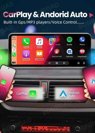 BONROAD Wireless Carplay Android auto Multimedia Player Car Radio For BMW X1 E84 Touch Screen With Bluetooth GPS Navigation