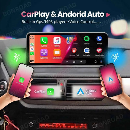 BONROAD Wireless Carplay Android auto Multimedia Player Car Radio For BMW X1 E84 Touch Screen With Bluetooth GPS Navigation