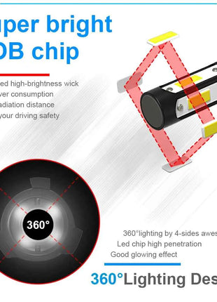 2pcs New 4 Sides 9005/HB3 9006/HB4 H4 H7 H11 H13 9004 9007 Car LED Bulbs 6000K White 8000K Ice Blue 26000LM 360 Beam Angle