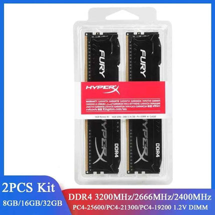DDR4 FURY 8GB 32GB 16GB (2x8GB) KIT Memoria 3200MHz 2666MHz 2400MHz Memory DIMM 1.2V 288Pins PC4-25600 PC4-21300 DDR4 RAM