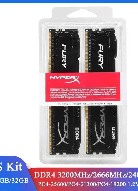DDR4 FURY 8GB 32GB 16GB (2x8GB) KIT Memoria 3200MHz 2666MHz 2400MHz Memory DIMM 1.2V 288Pins PC4-25600 PC4-21300 DDR4 RAM
