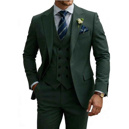 Abito Uomo 3 Pezzi Doppio Petto Slim Fit - Tuxedo Matrimonio e Gala