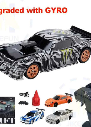 Upgraded Gyro 1/43 RC Drifting Car Racing RTR 4WD High Speed Radio Control Model 2.4G Drift Race Vehicle Mini Gifts