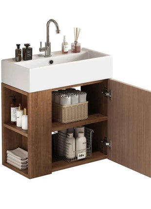 Bathroom Furniture Washbasin with Sink Cabinet 55 Cm, Sink Cabinet, Hanging Sink Cabinet White, Small Guest Bathroom Furniture