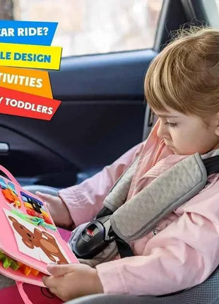 Montessori Kids Travel Toy Felt Activity Quiet Busy Board for Basic Dress Motor Skill Activity Educational Sensory Learning Book