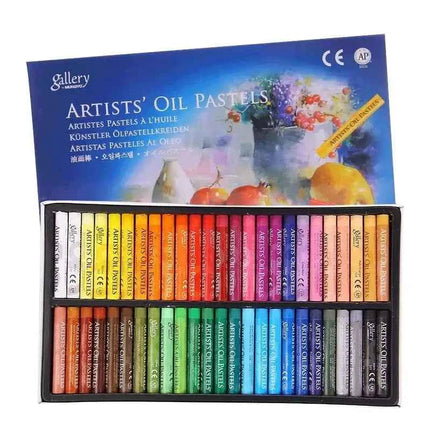 Set Pastelli a Olio Morbidi 25/50 Colori per Bambini e Studenti d'Arte