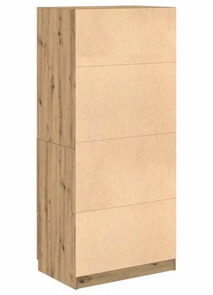Armadio in rovere artigianale 80x52x180 cm in legno ingegnerizzato, armadio autoportante con vani contenitori, finitura rovere artigianale