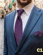Set Cravatta e Fazzoletto Uomo Colorato 160cm - Accessori Matrimonio