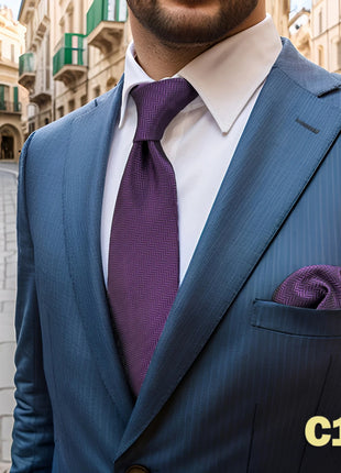 Set Cravatta e Fazzoletto Uomo Colorato 160cm - Accessori Matrimonio