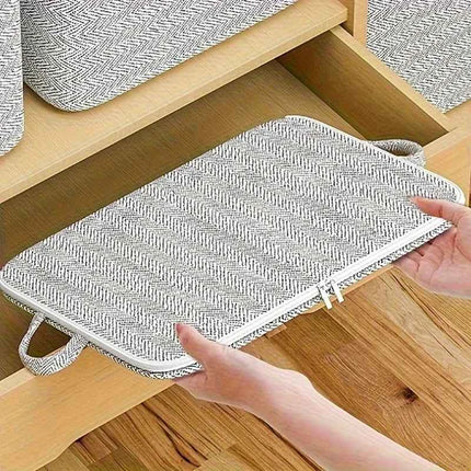 3-Piece Heavy-Duty Foldable Storage Boxes with Lids - Large Stackable Organizing Bins Made of Heavy-Duty Non-Woven Fabric